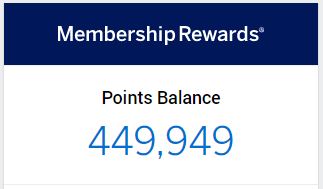 American Express Membership Rewards balance