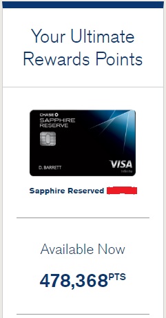 Chase Ultimate Rewards balance