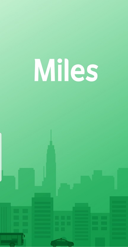 Miles app home screen