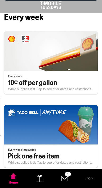 TMobile Tuesday mobile app