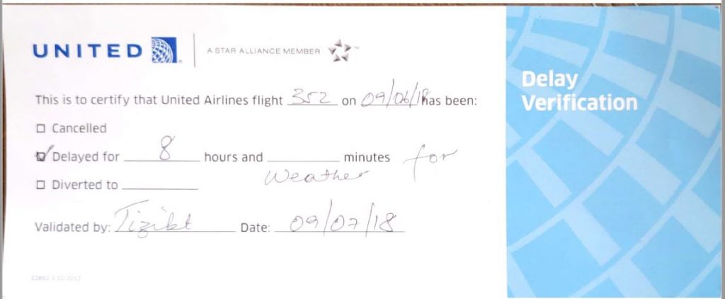 United Airlines Delay Verification