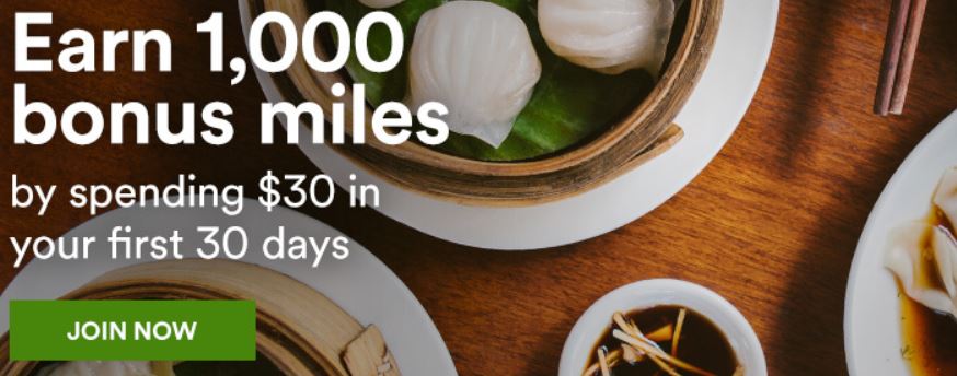 Alaska Mileage Plan Dining program sign-up bonus