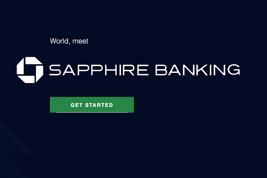Chase Sapphire Banking landing page