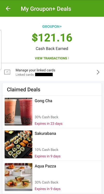 My Groupon Plus main page