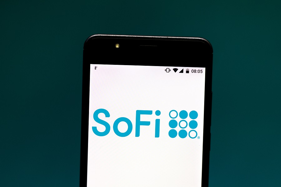 SoFi logo on phone