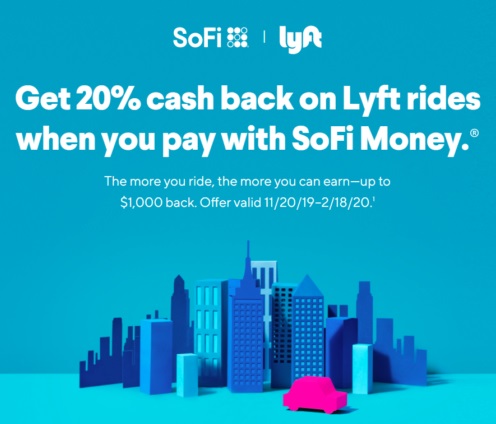 SoFi Money and Lyft partnership promotion
