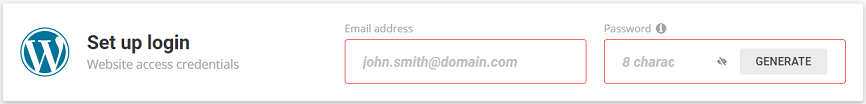 Creating login information for WordPress on SiteGround