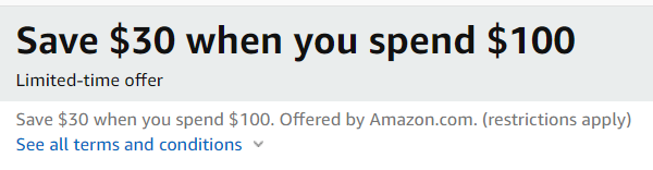 Baby care items promotion on Amazon