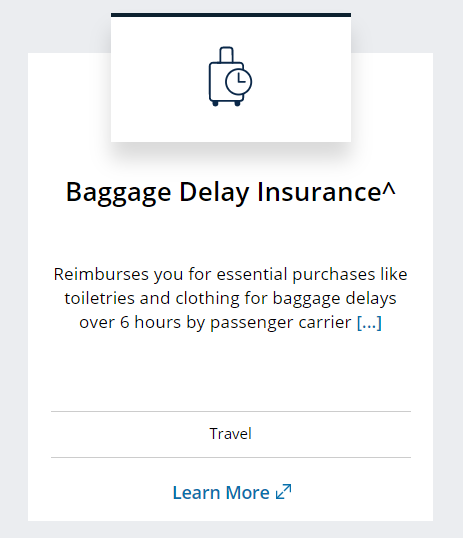 Chase Sapphire Reserve benefit of baggage delay insurance