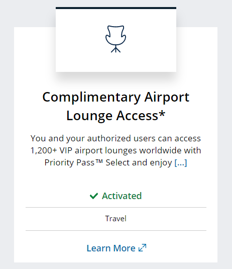 Chase Sapphire Reserve benefit of Priority Pass airport lounge access