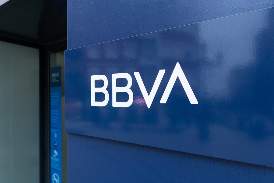 BBVA Bank sign on building