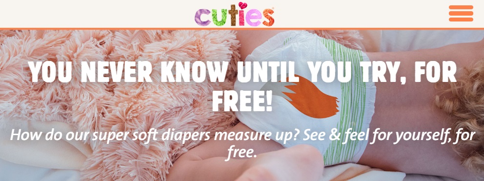 Cuties free diapers promotion