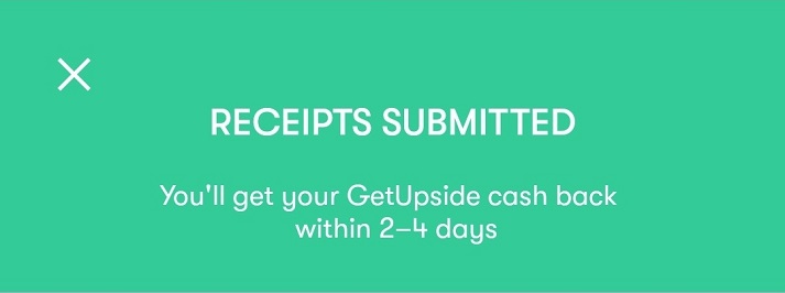 GetUpside receipt confirmation