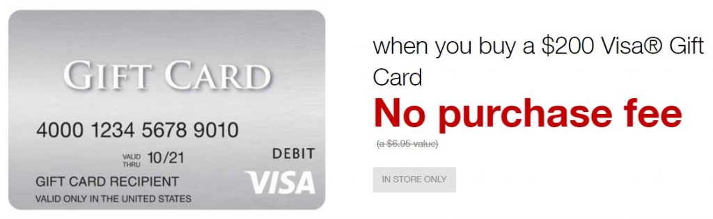 Staples $200 Visa gift cards with no purchase fee