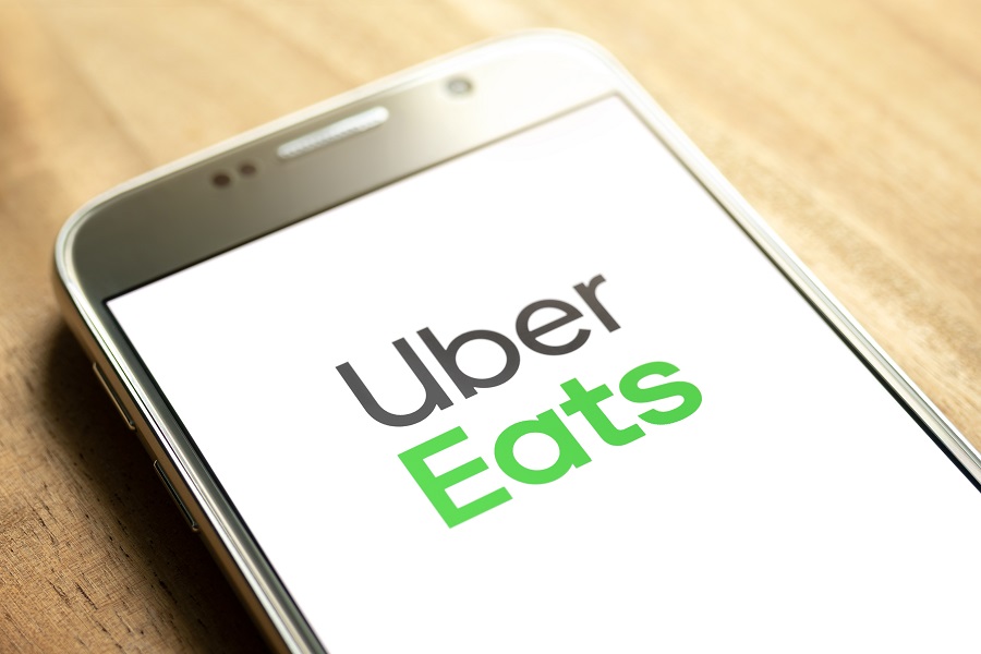 Uber Eats logo on phone