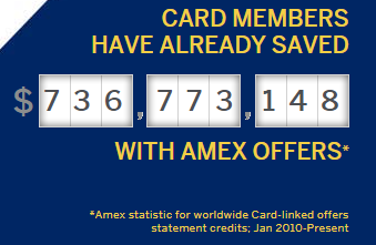 Total AMEX Offers savings from card members