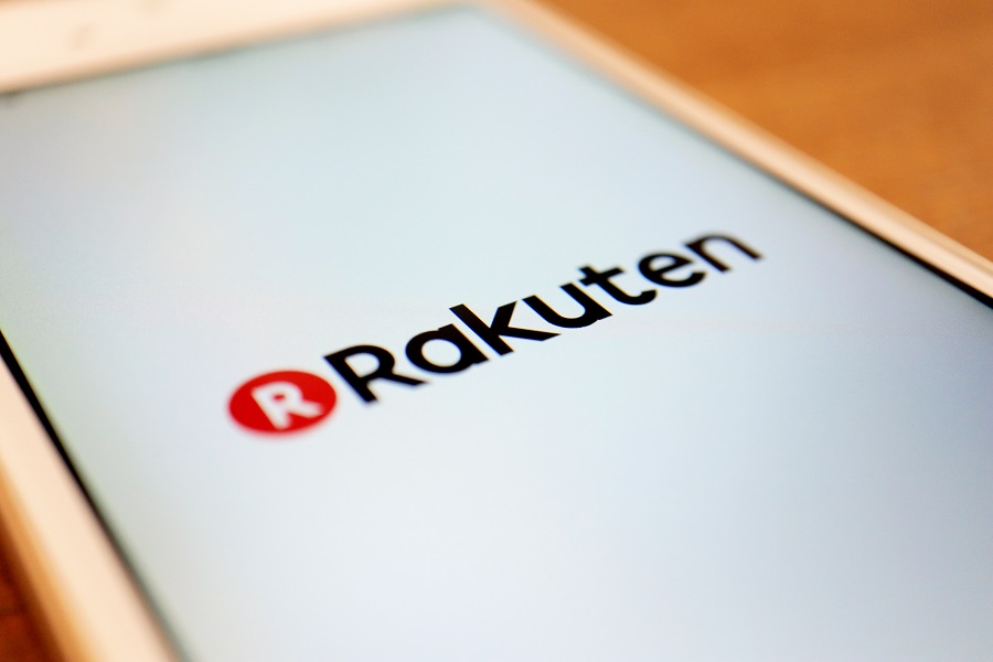 Rakuten logo on phoone