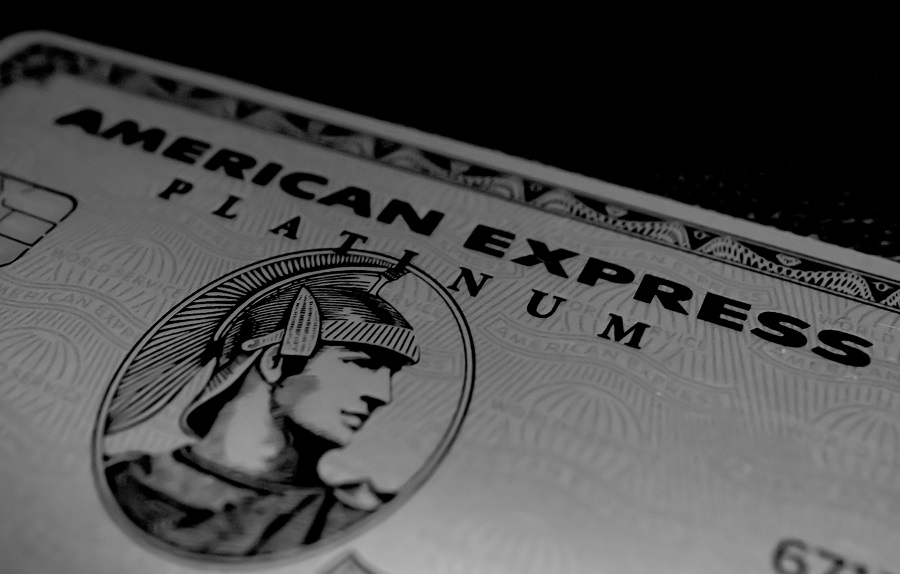 American Express Platinum card zoomed in
