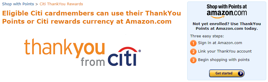 Linking Citi ThankYou points to Amazon