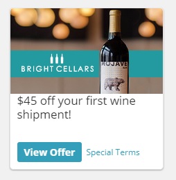 $45 off your first wine shipment from Bright Cellars