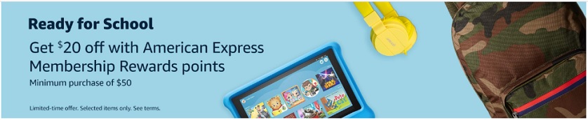 Amazon "Ready for School" promotion banner