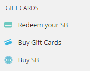Redeem Your Swagbucks menu