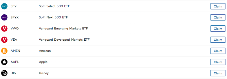 SoFi Invest - claim free stock