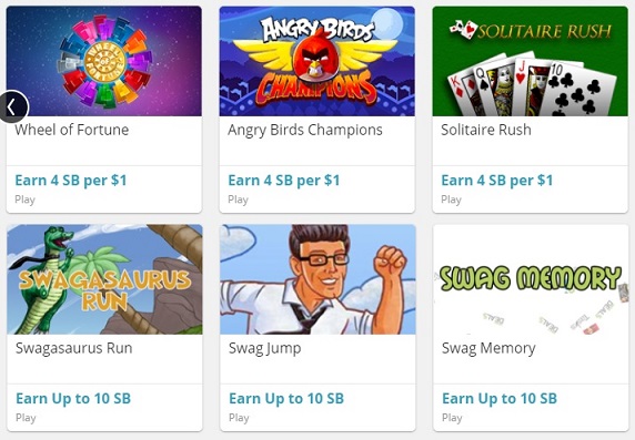 Play games on Swagbucks