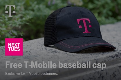 Free baseball cap via T-Mobile Tuesdays