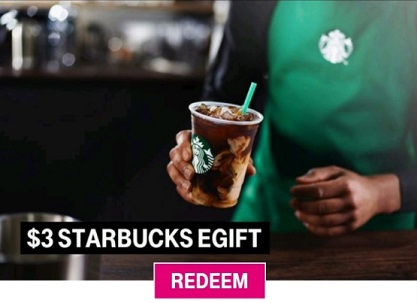 T-Mobile Tuesdays free $3 Starbucks egift