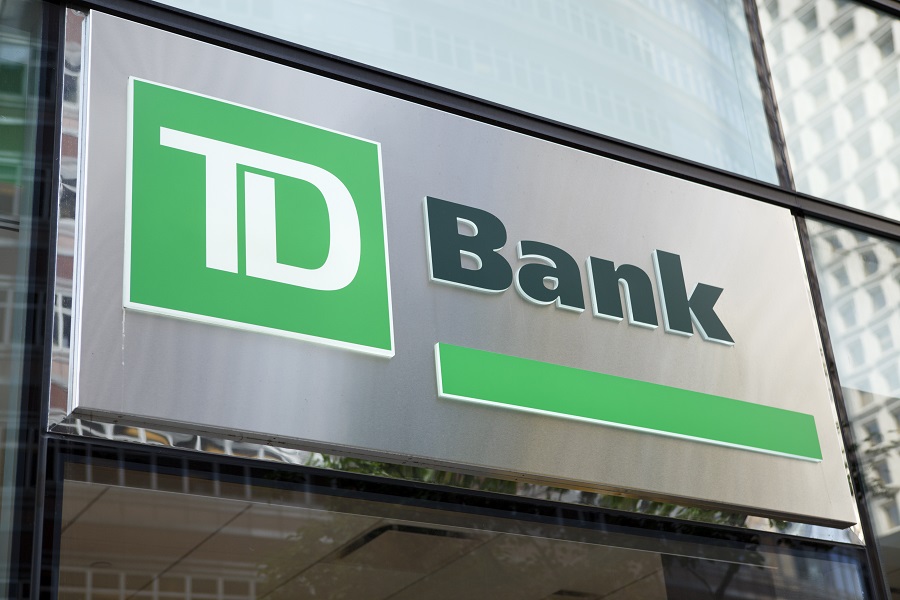 TD Bank logo on building