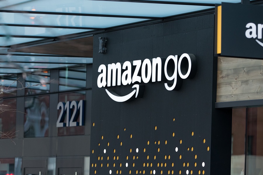 Amazon Go logo on store building