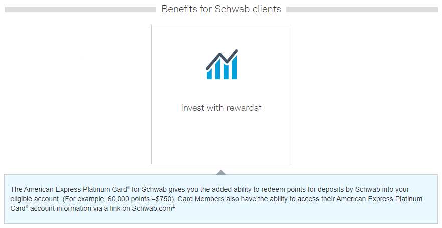Charles Schwab Amex Platinum 25% cash conversion bonus
