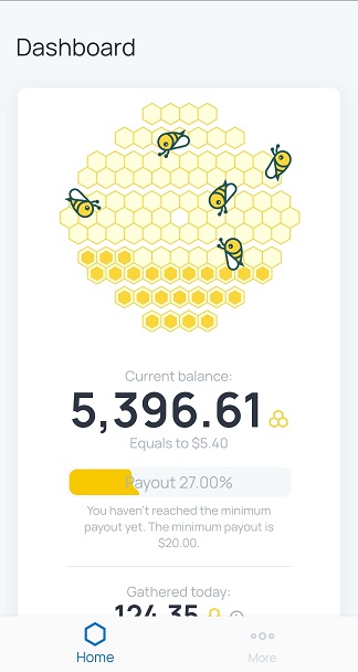 Honeygain dashboard screenshot