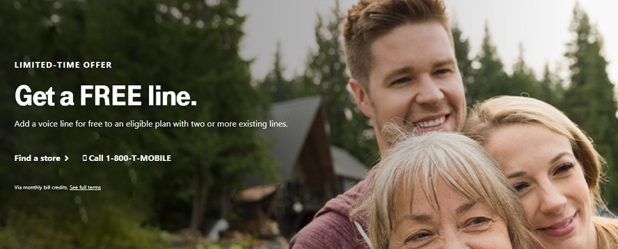 T-Mobile "Get a FREE line" promotion