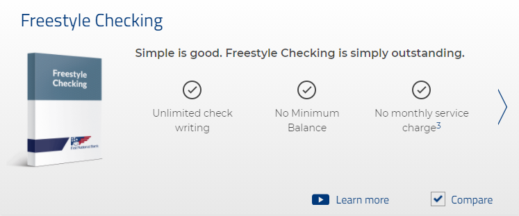 Freestyle checking account