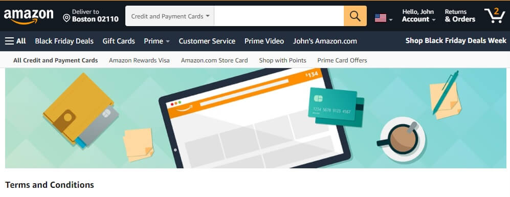 Amazon debit card promo Terms & Conditions
