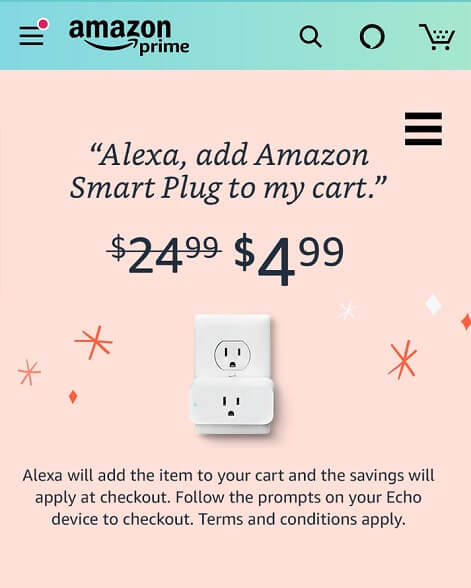 Amazon smart plug for $4.99 Alexa promotion