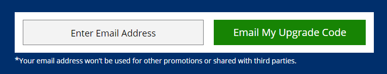 Chase Private Client email my upgrade code form