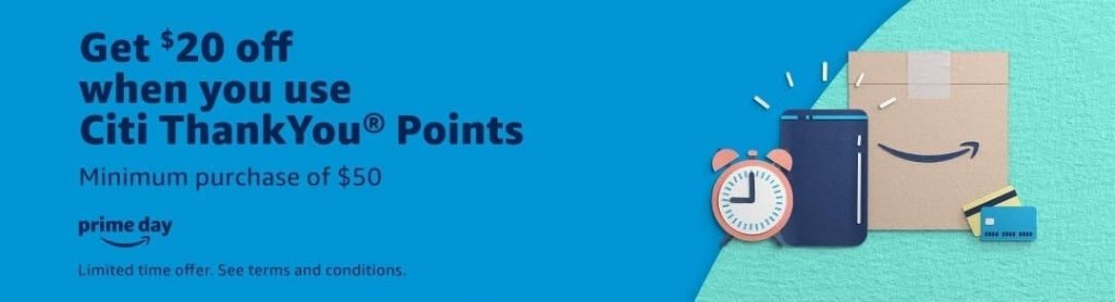 Citi $20 off $50 at Amazon using Citi points promotion