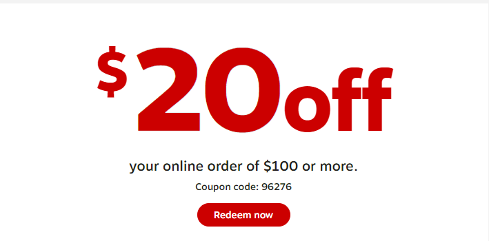 Staples $20 off $100 coupon
