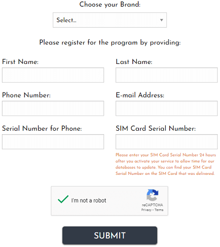 Amazon $100 unlocked phone reward submission form