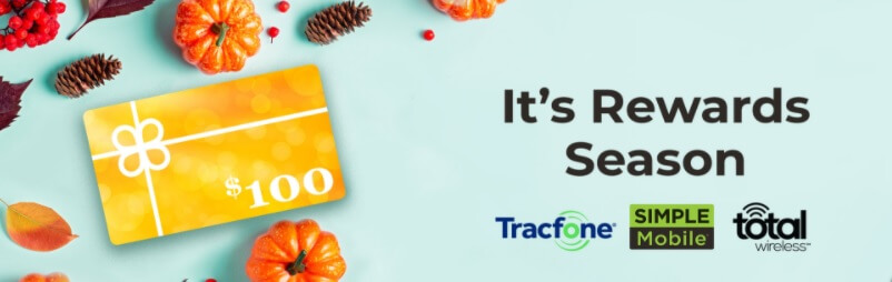 Tracfone/Simple Mobile/Total Wireless $100 unlocked phone reward promotion