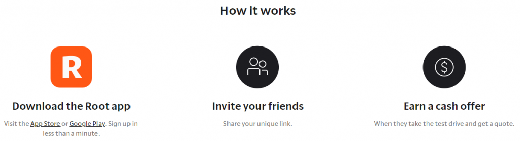 Root Insurance steps to earn referral money