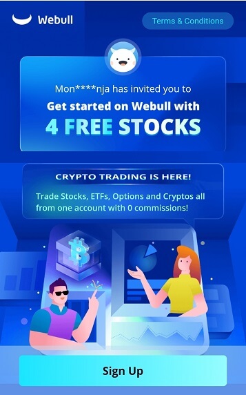 Webull referral free stock offer