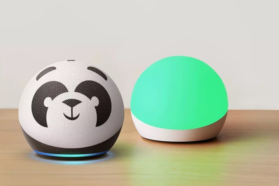 Amazon Echo Glow on desk hero image