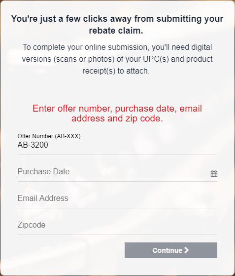 Busch Snow Day rebate form