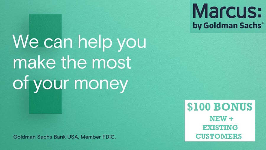 Marcus $100 savings bonus hero image