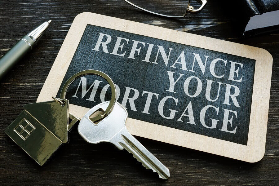Refinance Your Mortgage phrase on keyholder