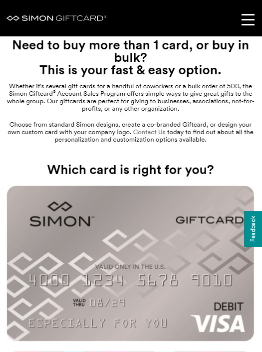 Simon Visa gift card offer